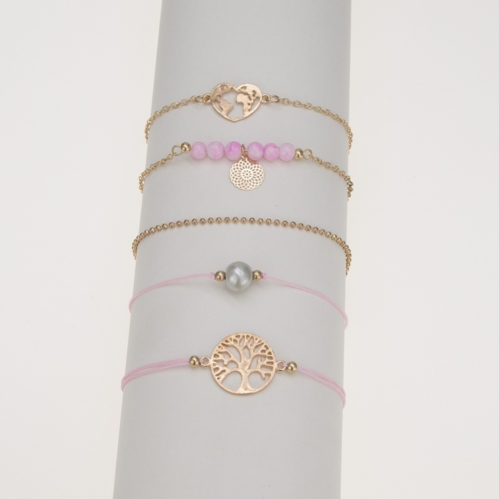 *DALLAS* Gold x Pink Fashion Bracelet Set